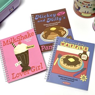 Bringhome American Diner Ring Notebook สมุดโน๊ตสันเกลียว ลายวินเทจ ไม่มีเส้น