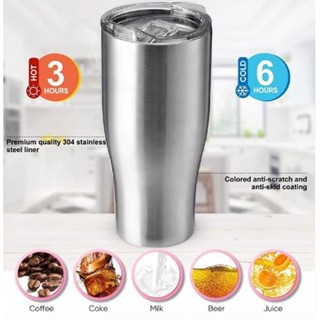 stainless steel tumbler แก้วน้ำสแตนเลสเก็บความเย็นขนาดบรรจุ30oZ