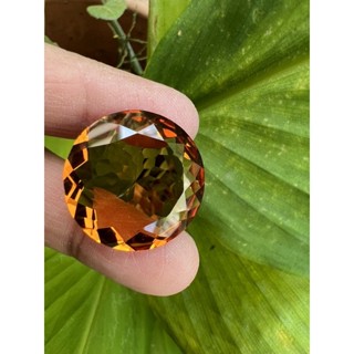 Lab Citrine Round 24mm- 51cts