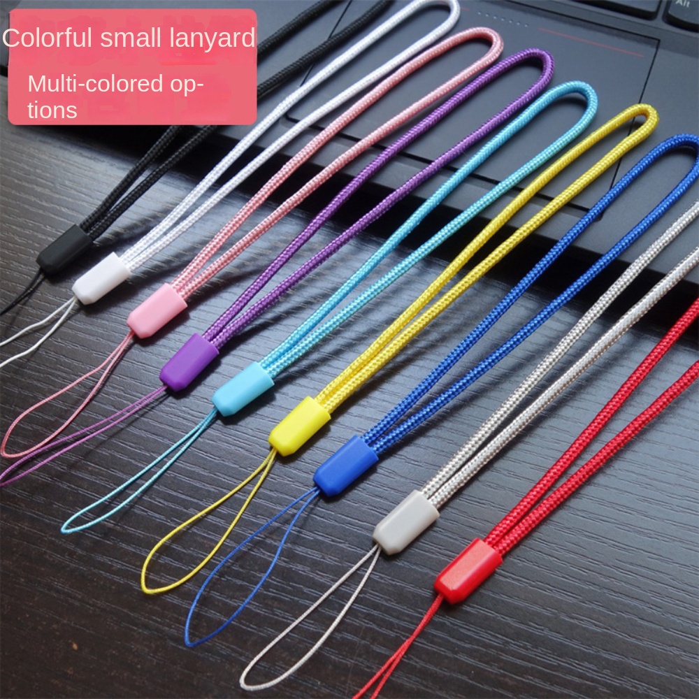 3.0 มม. รอบไนลอนโทรศัพท์มือถือ Lanyard สายรัดข้อมือ U-disk สีสั้น Lanyard ไฟฉายกล้องสลิง