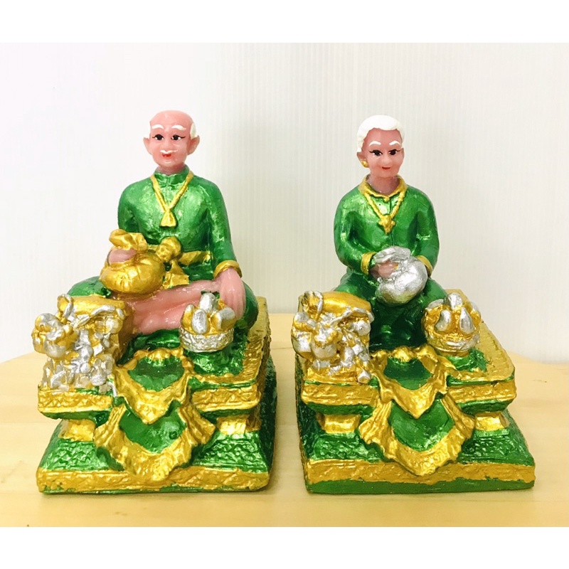 ตายาย ตายายตั้งศาล ตุ๊กตาตั้งศาล รุ่นมหาเศรษฐีขนาดเล็ก (สินค้ามี 5 สี) ราคาต่อคู่
