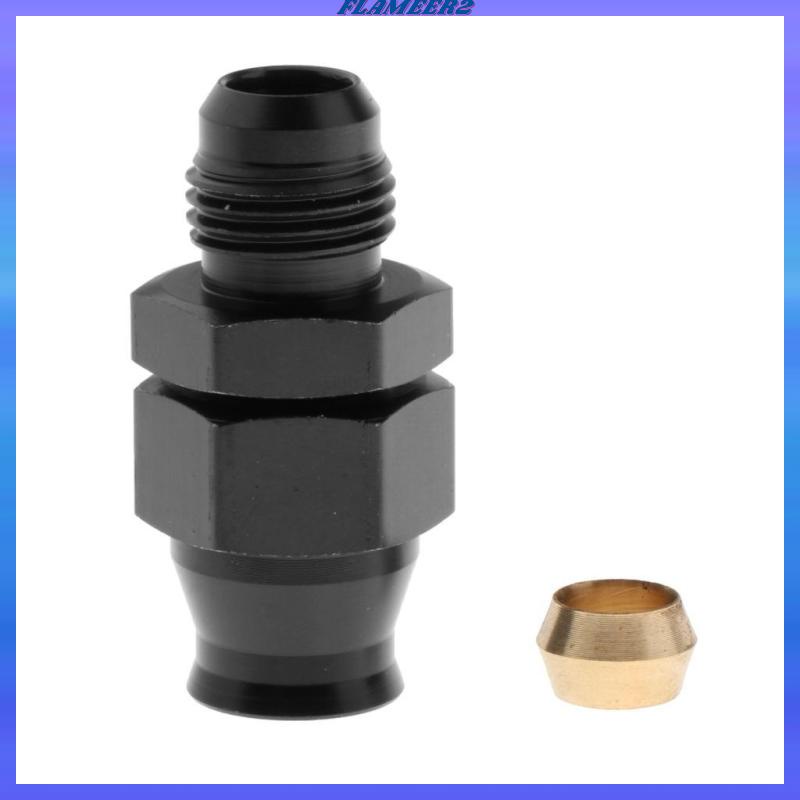 [Flameer2] 6 AN Straight Male to 5/16" 8mm Hardline Tube Compression Pipe Fitting Adapter