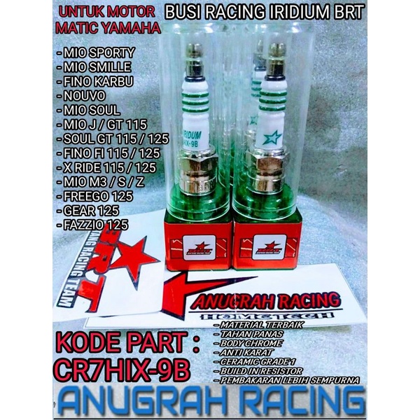 RACING SPARK PLUG BRT CR7HIX-9B MIO JX RIDE SUPRA GRAND SOUL GT MIO M3 MIO S MIO Z GEAR 125 FAZIO KL