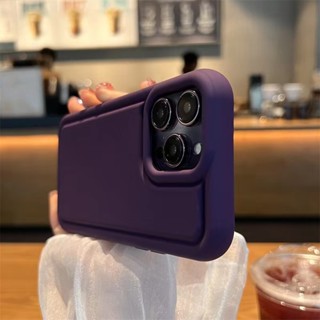 【XKQNPY/Purple】เคสโทรศัพท์มือถือ แบบนิ่ม ลายสีม่วง สําหรับ compatible for iPhone 14 Pro Max 13 Pro Max 12 Pro Max 11 Pro Max