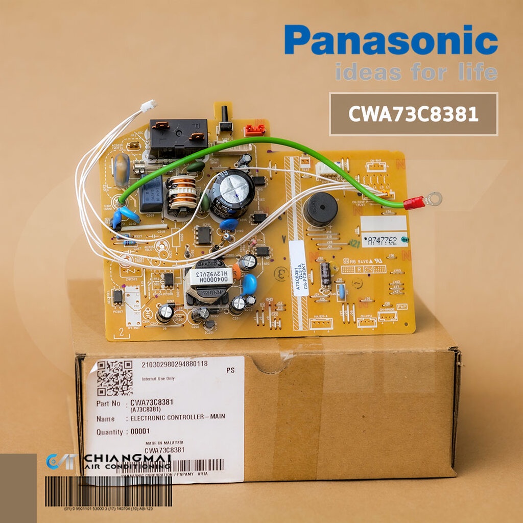 CWA73C8381 แผงวงจรแอร์ Panasonic แผงบอร์ดแอร์พานาโซนิค บอร์ดคอยล์เย็น รุ่น CS-PC9QKT (A747762)