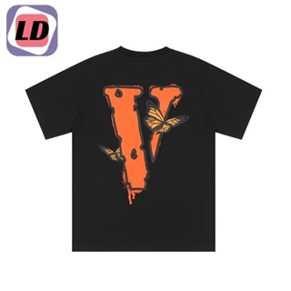 LD VLONE เสื้อยืดผ้าคอตตอนเสื้อยืดคอกลม เสื้อยืดพิมพ์ลาย ใส่ได้ทั้งชายและหญิง