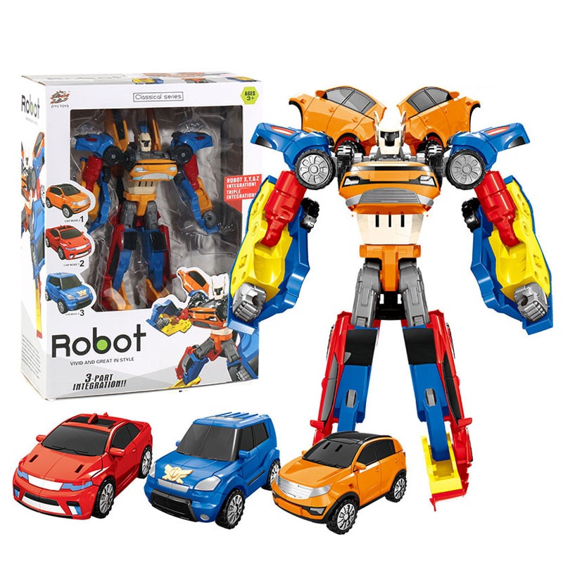 No Box 3 In 1 Transformation Tobots Robot Action Figure Toy Car Toys