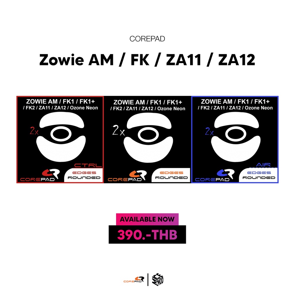 เมาส์ฟีท Corepad ของ Zowie AM / FK / S1 / S2 / ZA11 / ZA12 [Mouse Feet]