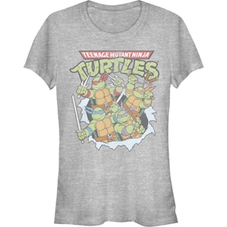 Ladies Breaking Through Teenage Mutant Ninja Turtles Shirt เสื้อครอปสายฝอ เสื้อยืดสวยๆ