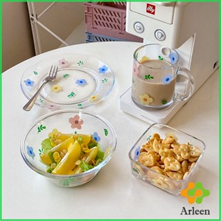 Arleen เซ็ตจาน แก้วน้ำน ชาม  ดอกไม้น่ารัก ชุดเครื่องครัว  ขายแยกชิ้น  Tableware