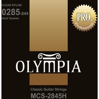 สายกีต้าร์คลาสสิค Olympia® MCS-2845H แบบ Clear Nylon ซีรี่ย์ PRO ของแท้ 100% Hard Tension, 0.0285 - 0.044