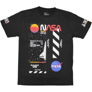 เสื้อยืดผ้าฝ้าย เสื้อยืดพิมพ์ลายพรีเมี่ยม ⭐ OW x NASA ⭐ เสื้อยืด คอกลม แขนสั้น แฟชั่น ลูกศร ออฟไวท์ อวกาศ unisex