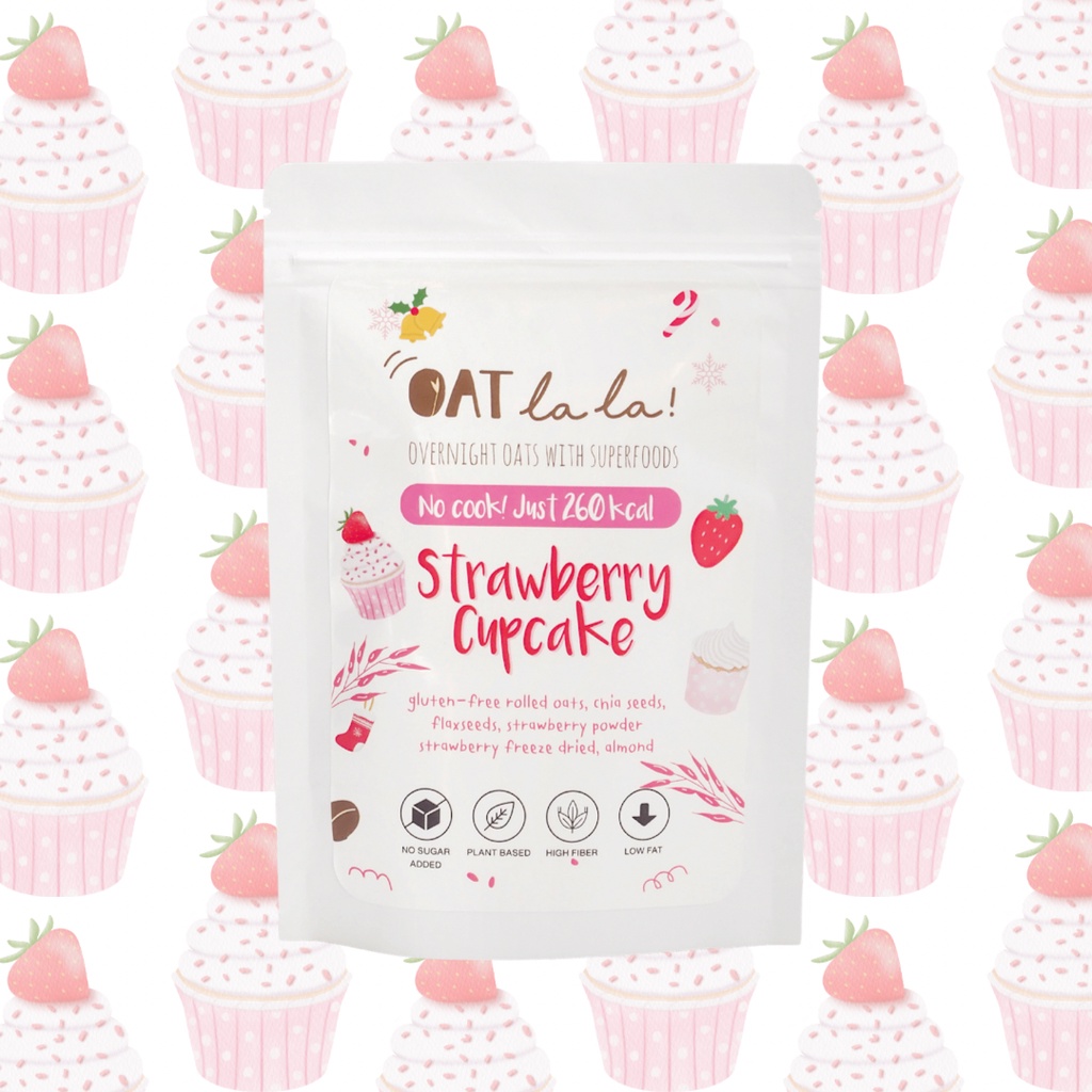 Strawberry Cupcake - Overnight oats mixed with Superfoods (Limited Time Only!)