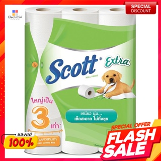 สก๊อตต์ กระดาษทิชชู รุ่น เอกตร้า ขนาดซูเปอร์จัมโบ้ แพ็ค 12 ชิ้นScott Tissue Paper Model Ektra Size Super Jumbo Pack 12 p