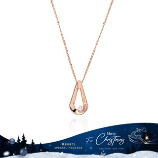 Aevari Copper  Drop Necklace Sterling Silver 925