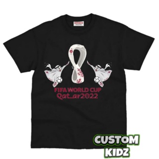 เสื้อยืด พิมพ์ลาย Qatar world cup สําหรับเด็ก 2022