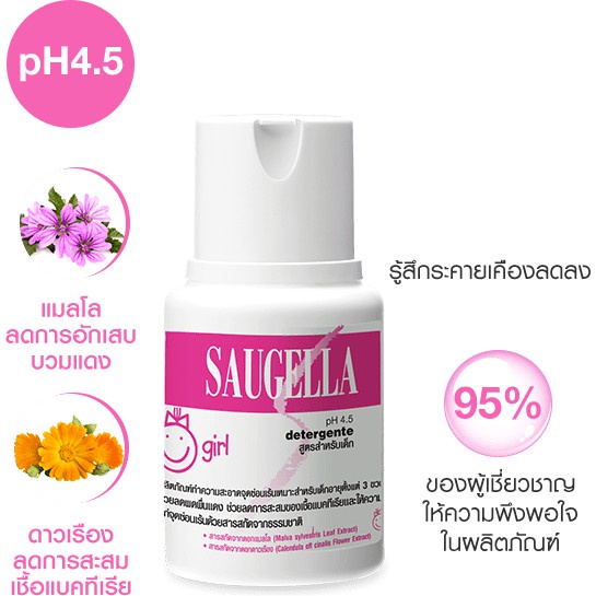 Saugella ซอลเจลล่า น้ำยาล้างจุดซ่อนเร้น 100 มล. และ รูปที่ 3
