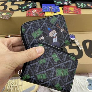 Holifend Genuine Leather Monopoly Lord Money Card Holder Wallet Credit ID Card Purse Bank Cardholder For Men Women Drops