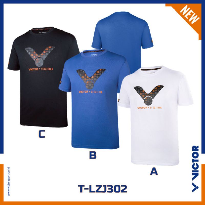 VICTOR CASUAL เสื้อยืด LZJ302 LZJ 302 LEE ZI JIA BADMINTON เสื้อยืด