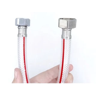สายน้ำดีใยแก้ว OSAI สายน้ำดีใต้ก๊อก ใต้อ่างล้างหน้า เกลียวขนาด 1/2"(4หุน) x 1/2"(4หุน) HIS-819