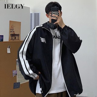 Ielgy เสื้อแจ็กเก็ตลําลอง ทรงหลวม เข้ากับทุกการแต่งกาย สําหรับผู้ชาย