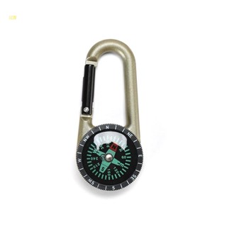 Sun 2 In 1 Carabiner ไมโครเข็มทิศพวงกุญแจหัวเข็มขัดสําหรับเดินป่าตั้งแคมป์ทั่วไปใช้พวงกุญแจแบบพกพาสําหรับปีนเขา