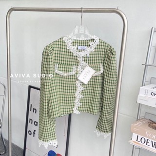 kloset A - Blazer suit สก๊อตแต่งลูกไม้