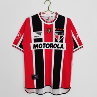 เสื้อกีฬาแขนสั้น ลายทีมชาติฟุตบอล Sϟo Paulo 2000 season วินเทจ ไซซ์ S-XXL AAA