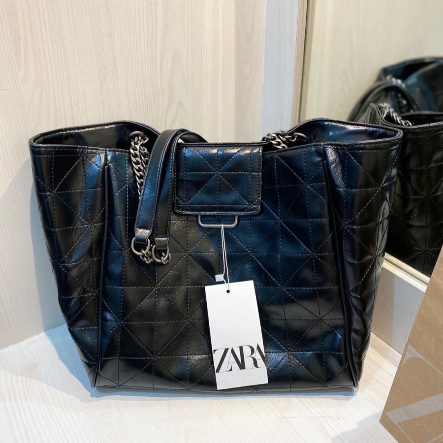 Zara TOTE bag / zara shoulder bag women& 39;s bag กระเป๋านําเข้า