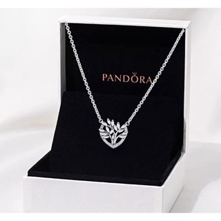 (พร้อมส่งทีไทย) Pandora สร้อยคอเงิน 925 จี้รูปหัวใจ สําหรับผู้หญิงP16