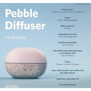 ส่งด่วน diffuser doterra เครื่องพ่นไอน้ำ โดเทอร์ร่า  รุ่น ลาลูซ  รุ่น เพบเบิล รุ่นไพลอท ของแท้100%