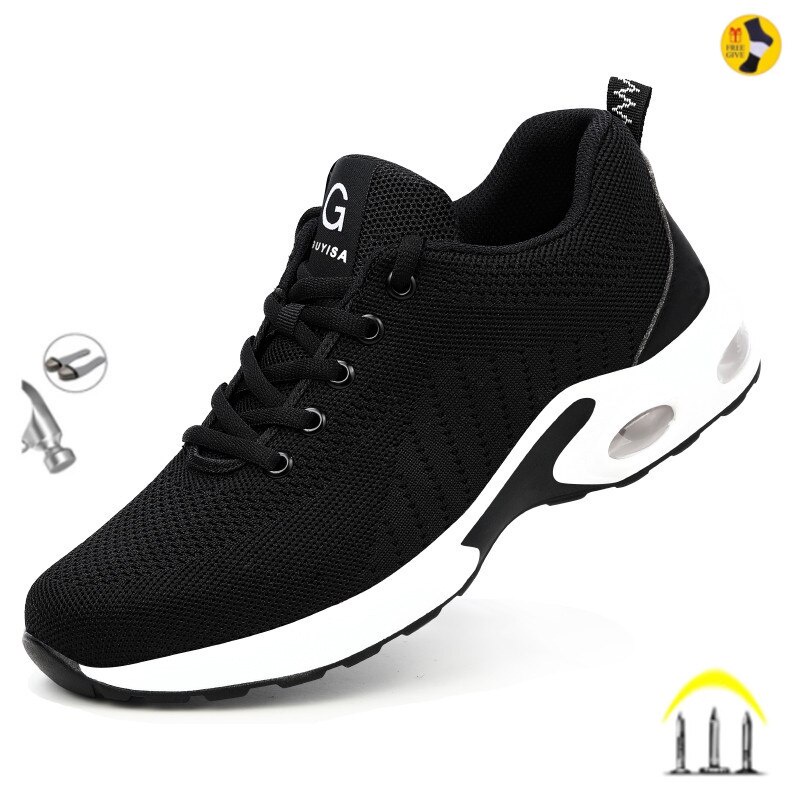 Summer Steel Toe Work Shoes Men Puncture Proof Safety Shoes Man