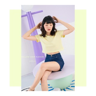 pela.bkk Mellow crop top สีเลมอน - Lemon