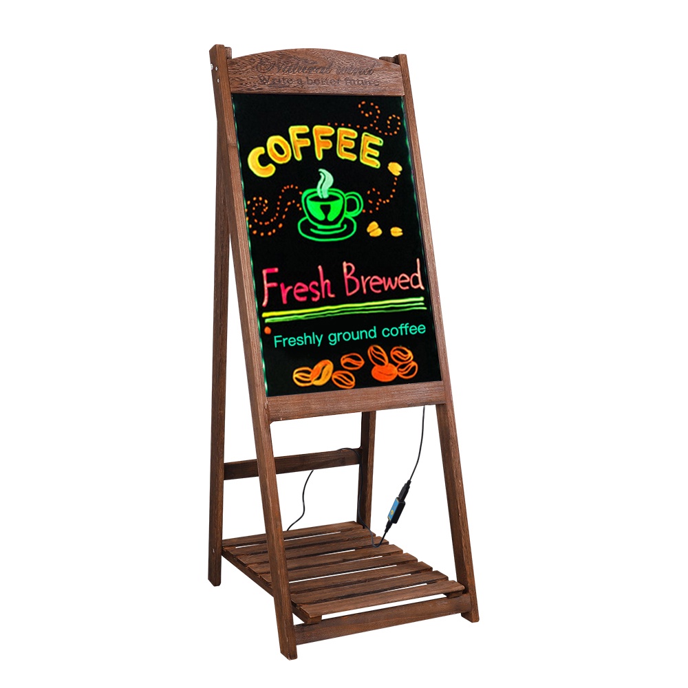 อุตสาหกรรมนำบอร์ดการเขียนข้อความไม้ที่ส่องสว่างบน Flashing Illuminated Erasable Neon LED Message Wri