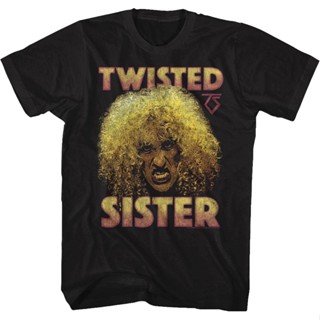 Distressed Dee Snider Twisted Sister T-Shirt เสื้อขาว เสื้อสีขาว