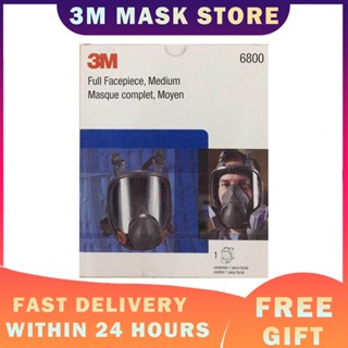 【COD】เครื่องช่วยหายใจ 3m 6800 แบบเต็มใบหน้า ใช้ซ้ําได้ ขนาดกลาง