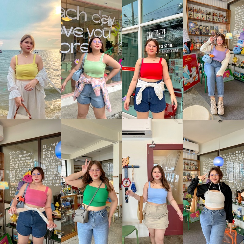 Icecream Top เสื้อสายเดี่ยวสีพาสเทล - MerryChubbyHouse