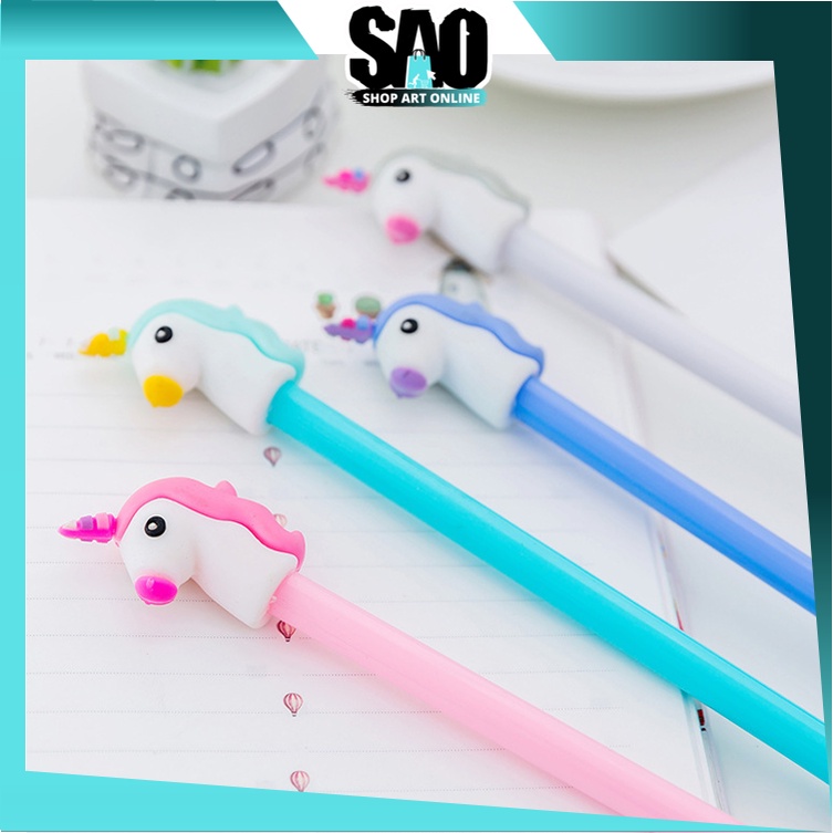 SAO - S5613 Unicorn Gel Pen / Unicorn Ink Pen / Pony Gel Pen / Pony Character Motif Ink Pen / Pony I