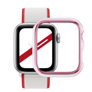 เคสนาฬิกาข้อมือ PC ชุบไฟฟ้า แบบสองสี สําหรับ Apple Watch Series 7 6 SE 5 4 40 มม.