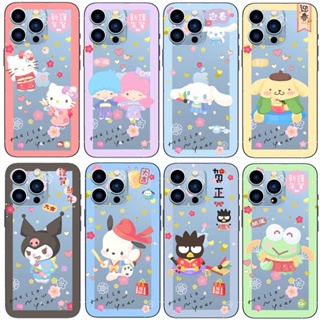 เคสโทรศัพท์มือถือ ลายการ์ตูน Sanrio Hello Kitty Melody Kuromi Cinnamoroll LittleTwinStars Pochacco PompomPurin สําหรับ Iphone 14 13 Pro Max 12 11 XS XR X Cover kjhsdi