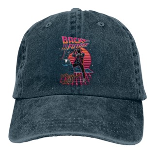 【Fashion Sunhat】หมวกแก๊ป ผ้านีออน 80S ลายภาพยนตร์ Delorean Mcfly ปรับได้ ซักได้ แฟชั่น