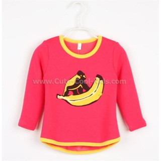 TLG-602 เสื้อแขนยาวเด็กผู้หญิง sweater สีชมพู