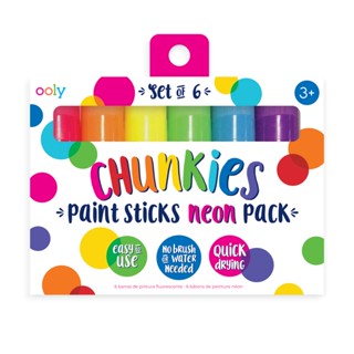 ใหม่! Chunkies Paint Sticks สีเพ้นท์แบบแท่ง 6 สี โทนneon นีออน