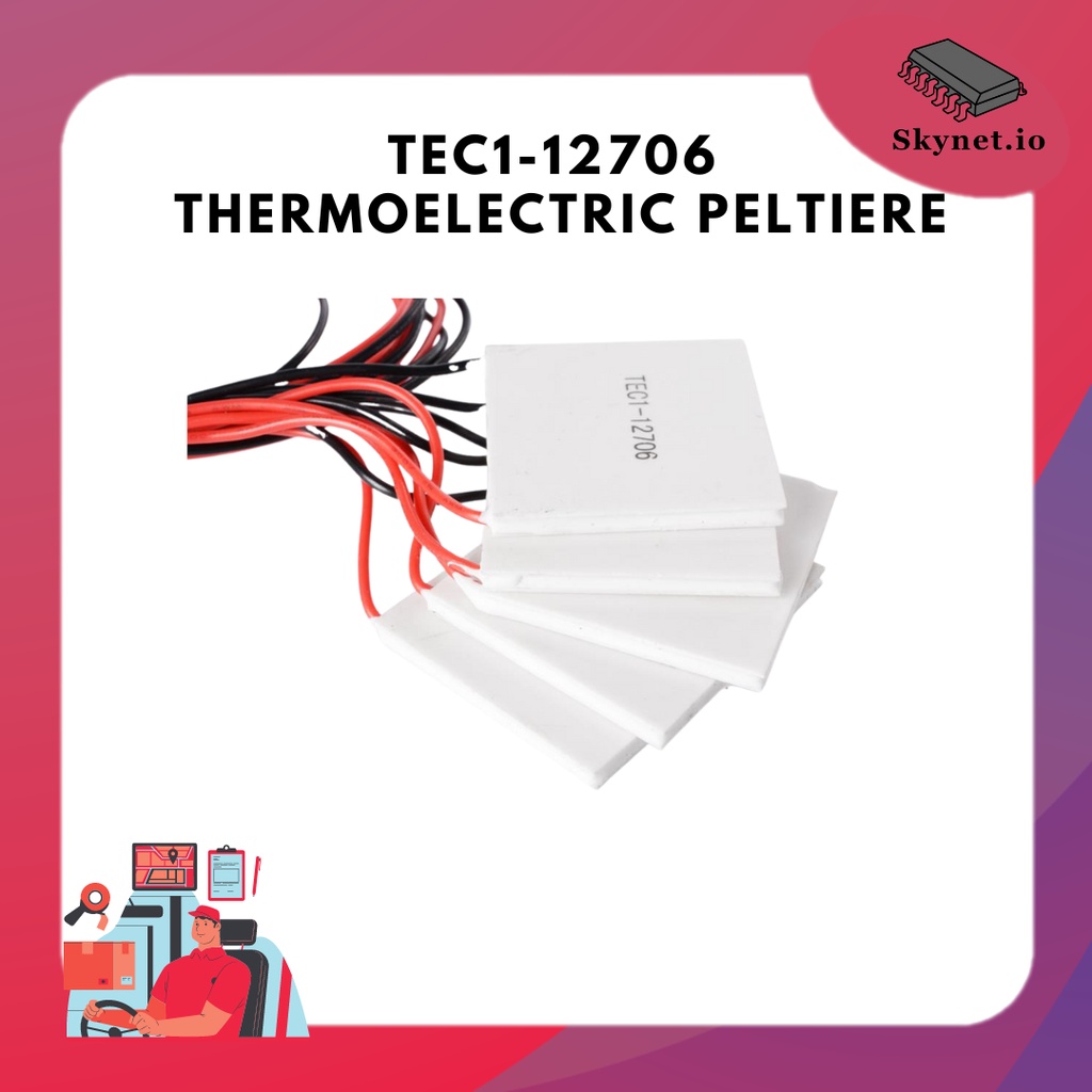 (1ชิ้น) TEC1-12706 Thermoelectric Peltier (เพลเทียร์ แผ่นร้อนเย็น)