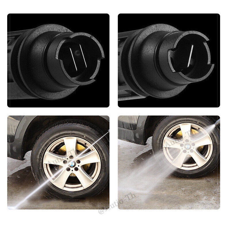 ช่างล้างรถ อะไหล่ ปืนฉีดน้ำแรงดันสูง (แบบสั้น) พร้อมหัวฉีดปรับแรงดันน้ำ 3 ระดับ ปืนฉีดน้ำ เครื่องฉีดน้ำแรงดันสูง ปืนฉีดน