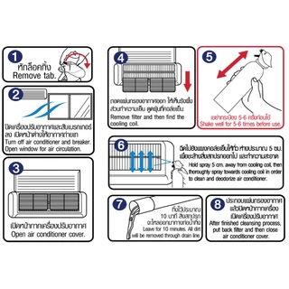 AIRCON cleaner spray / แอร์คอน สเปรย์ทำความสะอาดและดับกลิ่นเครื่องปรับอากาศ