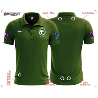 เสื้อกีฬาแขนสั้น ลายทีมชาติฟุตบอล Saudi Arabia Travel Jersey DXP4 WC 2022 ชุดเยือน สําหรับผู้ชาย