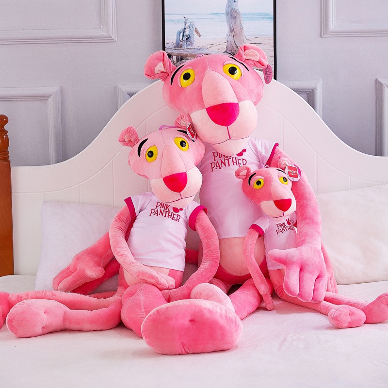 Pink Panther หมอนตุ๊กตาพิงค์แพนเตอร์ ผ้ากํามะหยี่ขนนิ่ม สําหรับเด็กผู้หญิง เหมาะกับการนอนหลับ ของขวัญวันเกิด