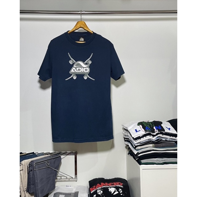 เสื้อยืดสเก็ตมือสอง VINTAGE ADIO FOOTWEAR SKATEBOARDS (MADE IN USA) Size L มือ2