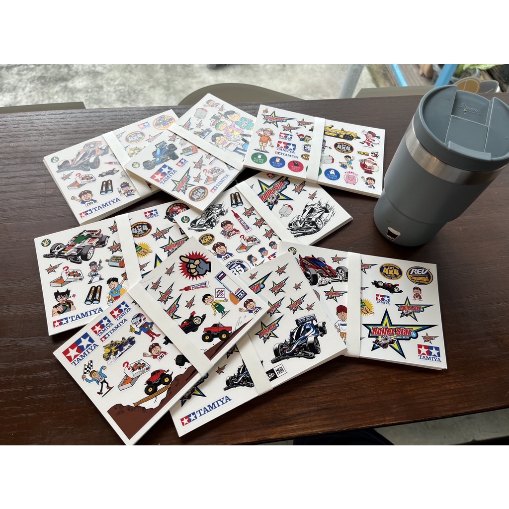 TAMIYA stk RS00002 Funny stickers, สติกเกอร์ลายสนุกสนาน ขนาด 15.5 x 10 cm มี 8 แบบ  จำนวนจำกัด